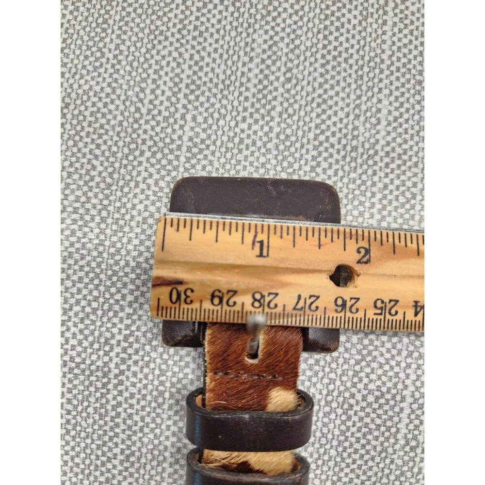 Classiques Entier XL Belt Animal Print Leather PR4229 Brown Tan Flaw